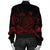 Hawaiian Map Turtle Hibiscus Polynesian Bomber Jacket - Red - AH - Polynesian Pride