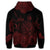 Hawaiian Map Turtle Hibiscus Polynesian Hoodie Red - Polynesian Pride