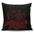 Hawaiian Map Turtle Hibiscus Polynesian Pillow Covers - Red - AH Pillow Covers Black - Polynesian Pride