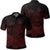 Hawaiian Map Turtle Hibiscus Polynesian Polo Shirt Red Unisex Black - Polynesian Pride