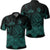 Hawaiian Map Turtle Hibiscus Polynesian Polo Shirt Turquoise Unisex Black - Polynesian Pride