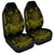 Hawaiian Map Turtle Hibiscus Polynesian Car Seat Covers - Yellow - AH Universal Fit Black - Polynesian Pride