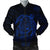 Hawaiian Map Turtle Kanaka Hibiscus Polynesian Bomber Jacket - Blue - AH Black Unisex - Polynesian Pride