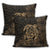 Hawaiian Map Turtle Kanaka Hibiscus Polynesian Pillow Covers - Gold - AH - Polynesian Pride