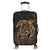 Hawaiian Map Turtle Kanaka Hibiscus Polynesian Luggage Covers - Gold - AH Black - Polynesian Pride