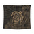 Hawaiian Map Turtle Kanaka Hibiscus Polynesian Tapestry - Gold - AH Wall Tapestry Black - Polynesian Pride