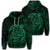 Hawaiian Map Turtle Kanaka Hibiscus Polynesian Hoodie Green Unisex Art - Polynesian Pride