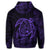 Hawaiian Map Turtle Kanaka Hibiscus Polynesian Hoodie Purple - Polynesian Pride