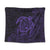 Hawaiian Map Turtle Kanaka Hibiscus Polynesian Tapestry - Purple - AH Wall Tapestry Black - Polynesian Pride