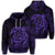 Hawaiian Map Turtle Kanaka Hibiscus Polynesian Hoodie Purple Unisex Art - Polynesian Pride