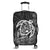 Hawaiian Map Turtle Kanaka Hibiscus Polynesian Luggage Covers - White - AH Black - Polynesian Pride