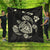 Hawaiian Map Turtle Ohana Hibicus Polynesian Premium Quilts - Beige - AH Black - Polynesian Pride