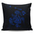 Hawaiian Map Turtle Ohana Hibicus Polynesian Pillow Covers - Blue - AH Pillow Covers Black - Polynesian Pride