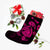 Hawaiian Map Turtle Ohana Hibicus Polynesian Christmas Stocking - Pink - AH - Polynesian Pride