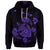 Custom Hawaiian Map Turtle Ohana Hibicus Polynesian Hoodie Purple - Polynesian Pride