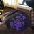 Hawaiian Map Turtle Ohana Hibicus Polynesian Round Carpet - Purple - AH - Polynesian Pride