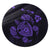 Hawaiian Map Turtle Ohana Hibicus Polynesian Round Carpet - Purple - AH Round Carpet Luxurious Plush - Polynesian Pride