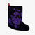 Hawaiian Map Turtle Ohana Hibicus Polynesian Christmas Stocking - Purple - AH Christmas Stocking 26 X 42 cm Black - Polynesian Pride