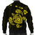 Hawaiian Map Turtle Ohana Hibicus Polynesian Bomber Jacket - Yellow - AH - Polynesian Pride