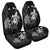 Hawaiian Map Turtle Plumeria Hibiscus Fish Hook Polynesian Car Seat Covers - AH Universal Fit Black - Polynesian Pride