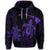 Hawaiian Map Turtle Plumeria Hibiscus Fish Hook Polynesian Hoodie Purple - Polynesian Pride