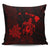 Hawaiian Map Turtle Plumeria Hibiscus Fish Hook Polynesian Pillow Covers Red - AH Pillow Covers Black - Polynesian Pride