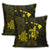 Hawaiian Map Turtle Plumeria Hibiscus Fish Hook Polynesian Pillow Covers Yellow - AH - Polynesian Pride