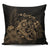 Hawaiian Map Turtle Tattoo Hibiscus Plumeria Polynesian Pillow Covers - Gold - AH Pillow Covers Black - Polynesian Pride