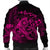 Hawaiian Map Turtle Tattoo Hibiscus Plumeria Polynesian Bomber Jacket - Pink - AH - Polynesian Pride