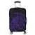 Hawaiian Map Turtle Tattoo Hibiscus Plumeria Polynesian Luggage Covers - Purple - AH Black - Polynesian Pride