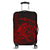 Hawaiian Map Turtle Tattoo Hibiscus Plumeria Polynesian Luggage Covers - Red - AH Black - Polynesian Pride