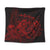 Hawaiian Map Turtle Tattoo Hibiscus Plumeria Polynesian Tapestry - Red - AH Wall Tapestry Black - Polynesian Pride