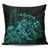 Hawaiian Map Turtle Tattoo Hibiscus Plumeria Polynesian Pillow Covers - Turquoise - AH Pillow Covers Black - Polynesian Pride