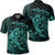 Hawaiian Map Turtle Tattoo Hibiscus Plumeria Polynesian Polo Shirt Turquoise Unisex Black - Polynesian Pride