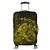 Hawaiian Map Turtle Tattoo Hibiscus Plumeria Polynesian Luggage Covers - Yellow - AH Black - Polynesian Pride