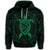 Hawaiian Map Turtle Wave Polynesian Hoodie Green - Polynesian Pride