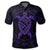 Hawaiian Map Turtle Wave Polynesian Polo Shirt Purple - Polynesian Pride