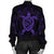 Hawaiian Map Turtle Wave Polynesian Bomber Jacket Purple - AH - Polynesian Pride