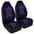 Hawaiian Map Turtle Wave Polynesian Car Seat Covers Purple - AH Universal Fit Black - Polynesian Pride