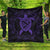 Hawaiian Map Turtle Wave Polynesian Premium Quilts Purple - AH Black - Polynesian Pride