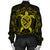 Hawaiian Map Turtle Wave Polynesian Bomber Jacket Yellow - AH - Polynesian Pride