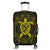 Hawaiian Map Turtle Wave Polynesian Luggage Covers Yellow - AH Black - Polynesian Pride