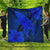 Hawaiian Map Whale Swim Hibiscus Polynesian Premium Quilts - Blue - AH Black - Polynesian Pride