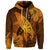 Custom Hawaiian Map Whale Swim Hibiscus Polynesian Hoodie Orange - Polynesian Pride