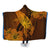 Hawaiian Map Whale Swim Hibiscus Polynesian Hooded Blanket - Orange - AH Hooded Blanket White - Polynesian Pride