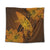 Hawaiian Map Whale Swim Hibiscus Polynesian Tapestry - Orange - AH Wall Tapestry Black - Polynesian Pride