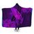 Hawaiian Map Whale Swim Hibiscus Polynesian Hooded Blanket - Purple - AH Hooded Blanket White - Polynesian Pride