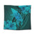 Hawaiian Map Whale Swim Hibiscus Polynesian Tapestry - Turquoise - AH Wall Tapestry Black - Polynesian Pride