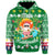 Hawaiian Mele Kalikimaka Santa Claus Pattern Christmas Hoodie Green Labo Style - Polynesian Pride