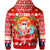 Hawaiian Mele Kalikimaka Santa Claus Pattern Christmas Hoodie Red Labo Style - Polynesian Pride